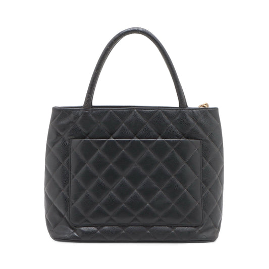 Chanel Quilted Caviar Medallion Tote Bag