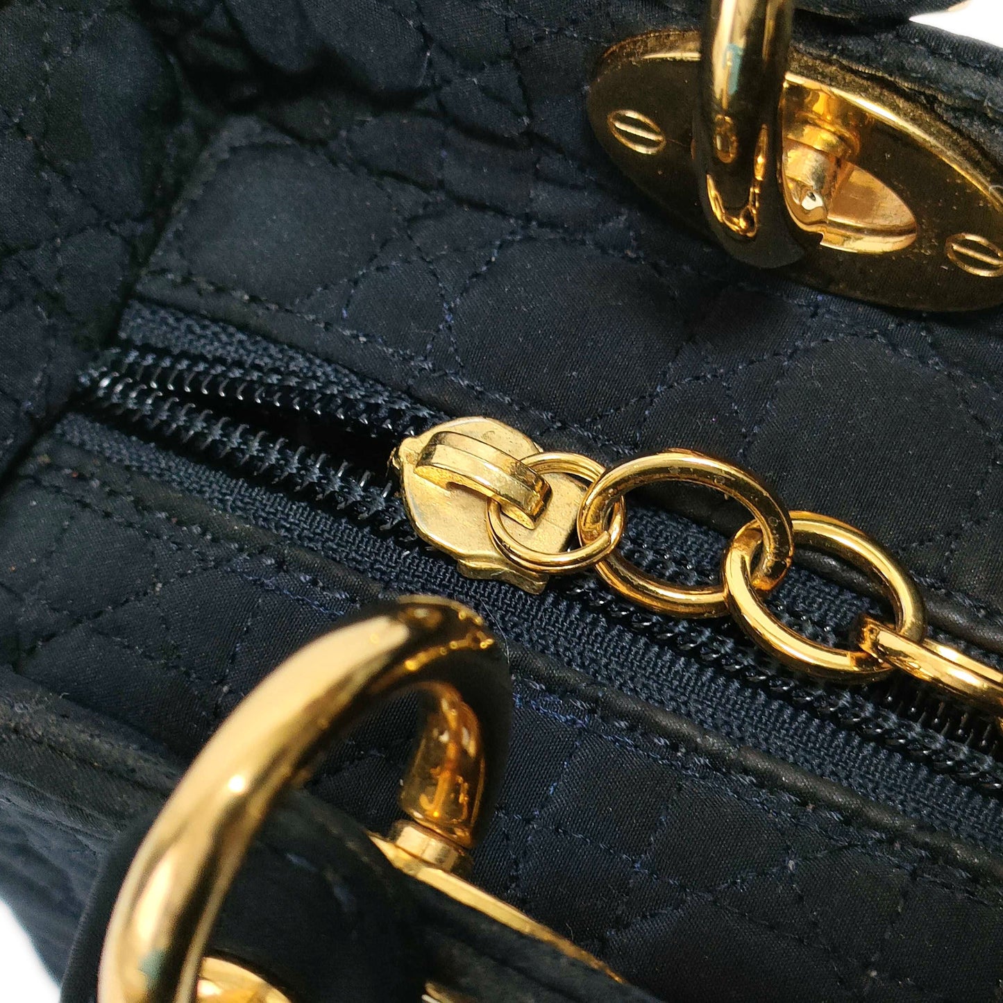 Dior Cannage Nylon Lady Dior Small Tote Bag