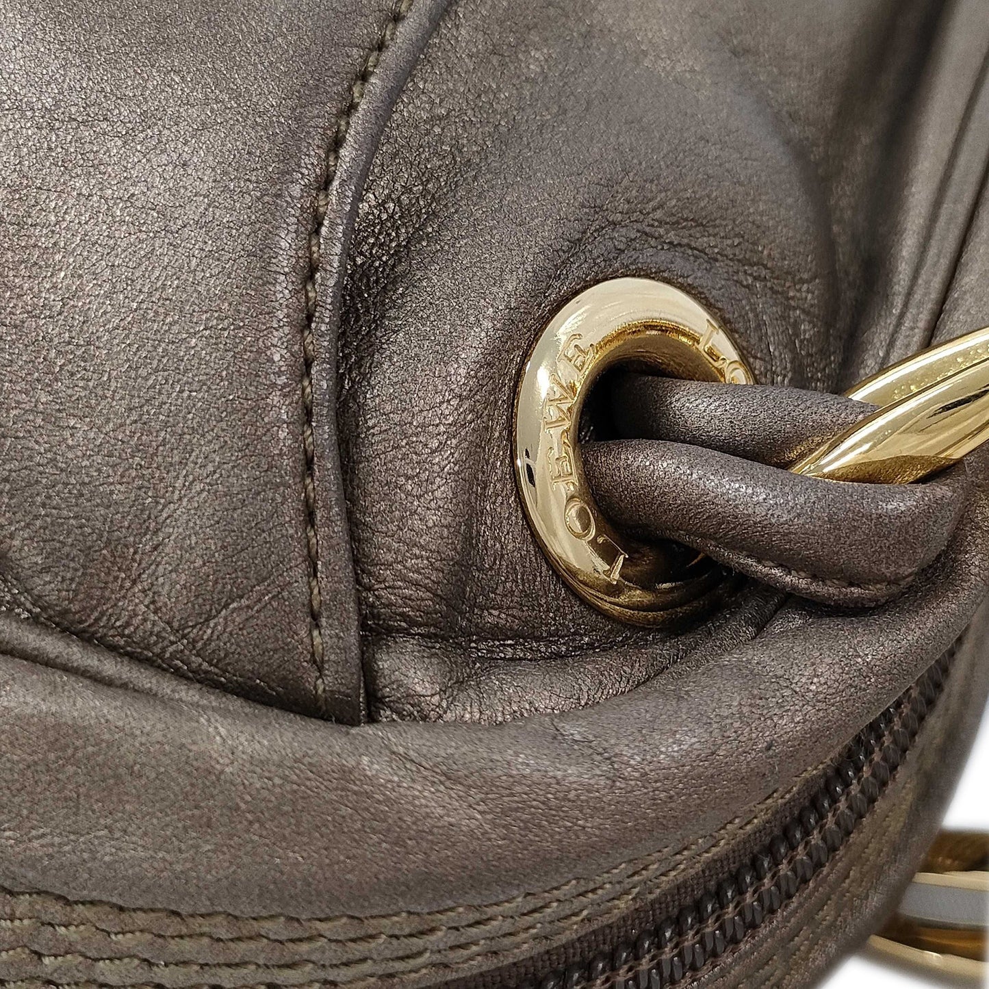 Loewe Anagram Leather Chain Shoulder Bag