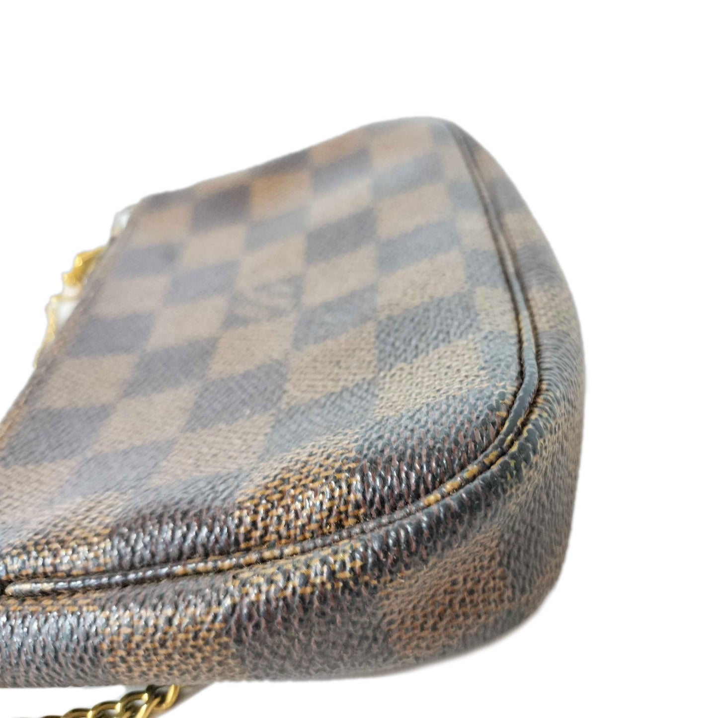 Louis Vuitton Damier Ebene Canvas Mini Pochette Accessories FL3068