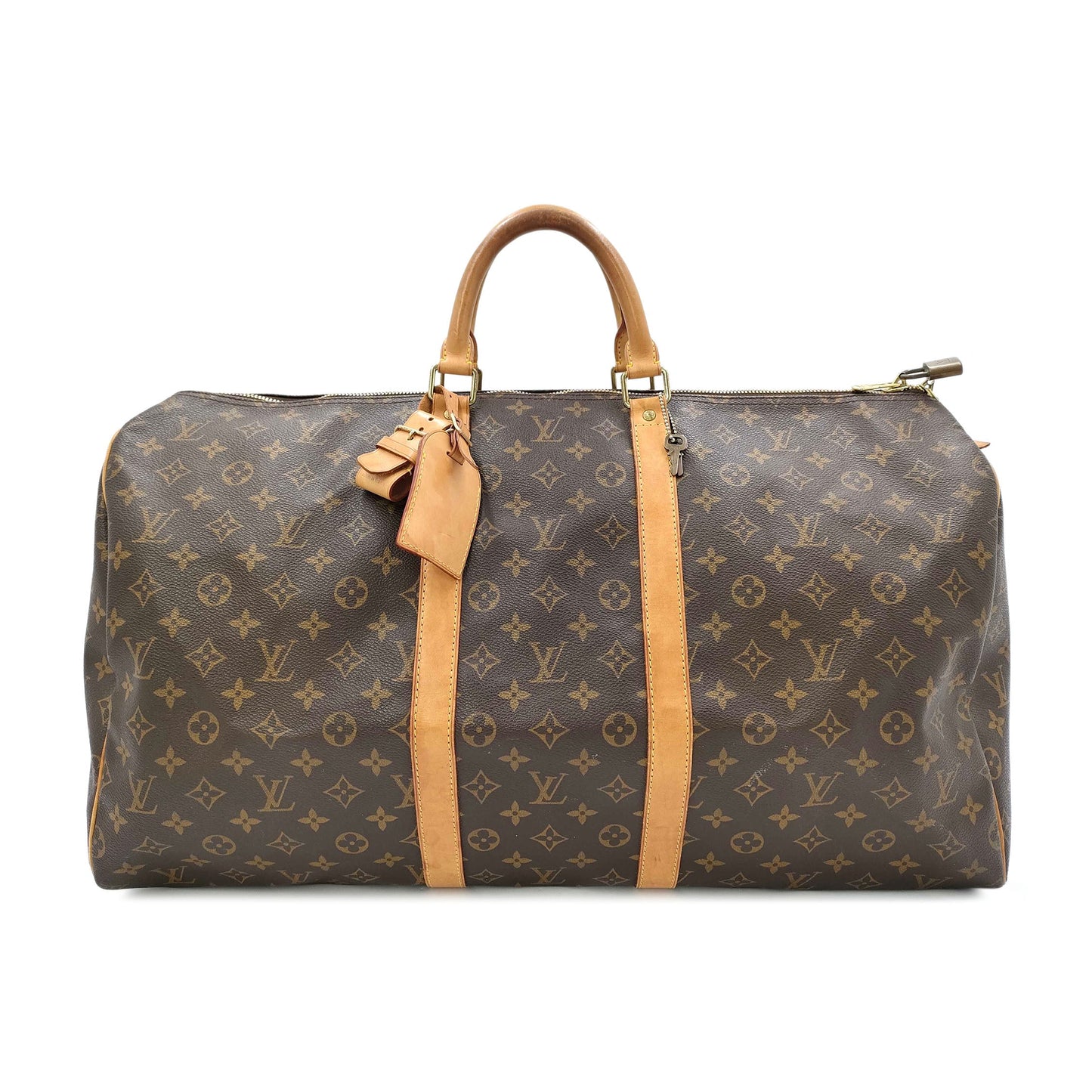 Louis Vuitton Monogram Canvas Keepall 55 Boston Travel Bag FL0011