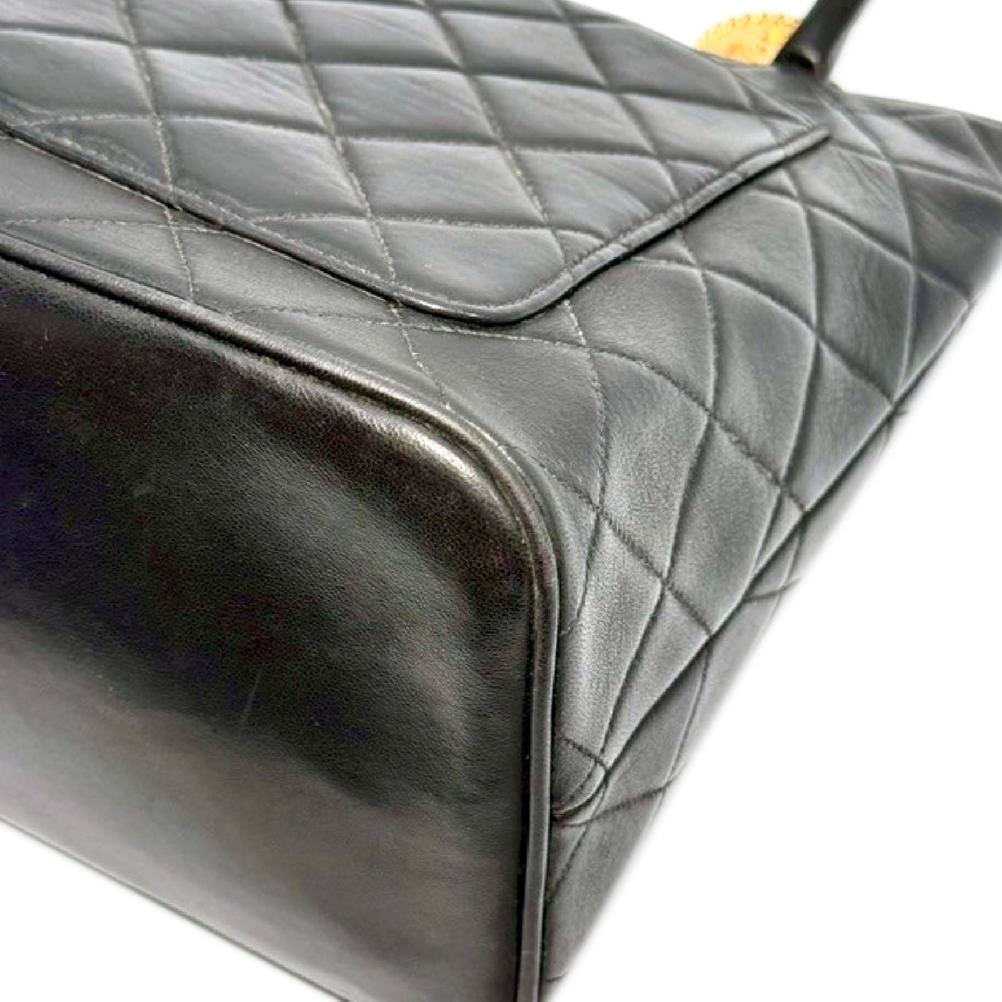 Chanel Quilted Lambskin Medallion Tote Bag