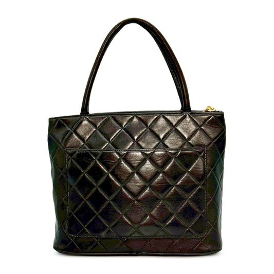 Chanel Quilted Lambskin Medallion Tote Bag
