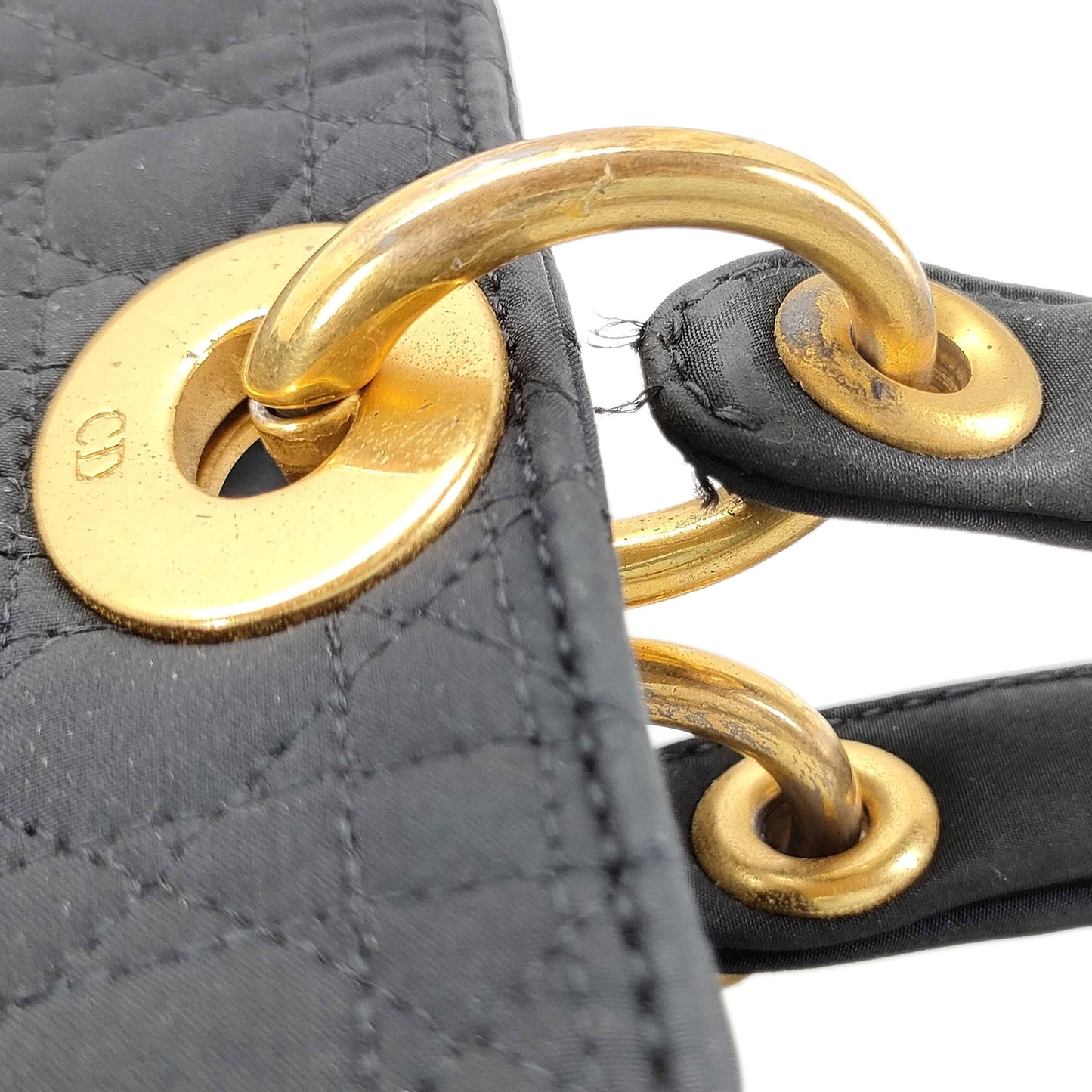 Dior Cannage Nylon Lady Dior Large Tote Bag