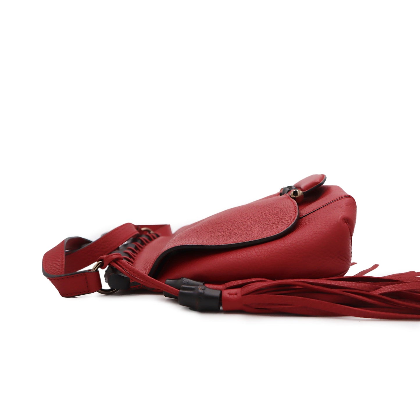 Gucci Calfskin Bamboo Nouveau Fringe Small Shoulder Bag