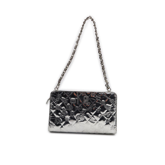 Chanel Metallic Patent Lucky Symbols Pochette
