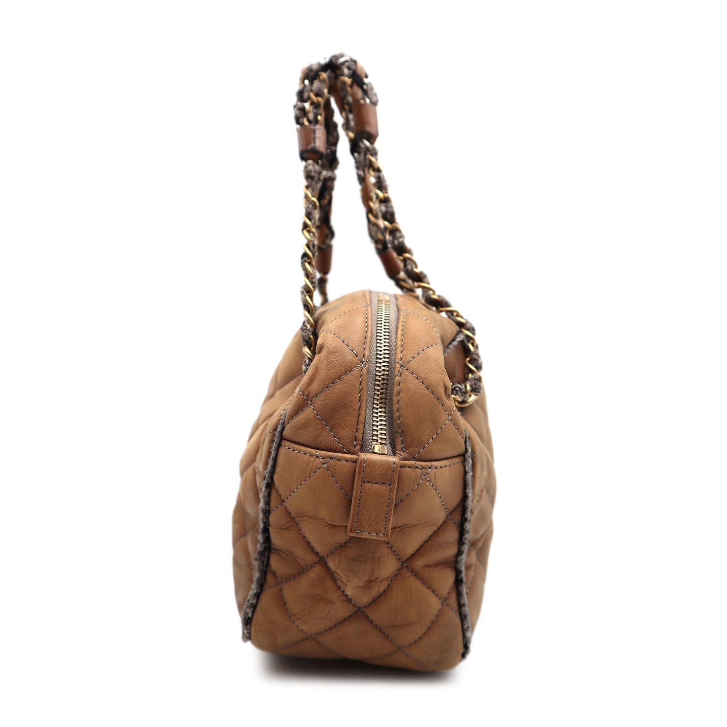 Chanel Quilted Calfskin Tweedy Shoulder Bag
