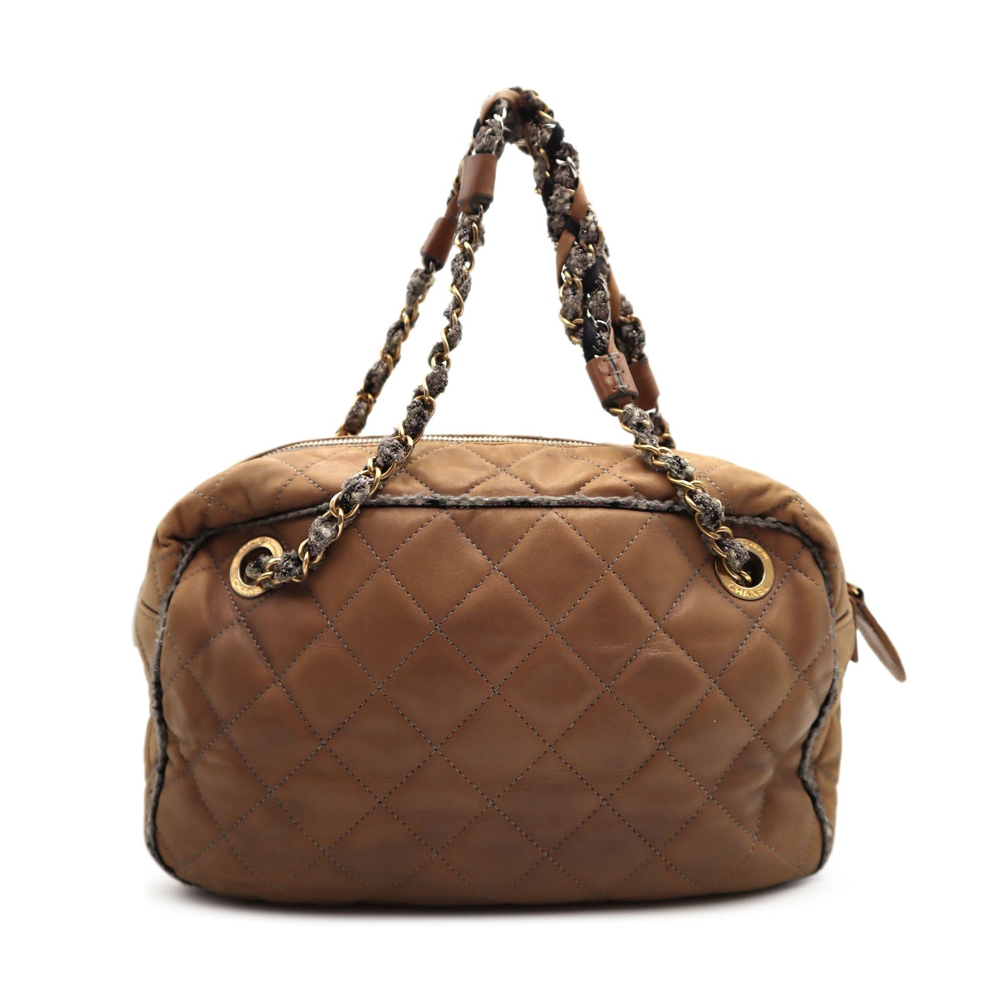Chanel Quilted Calfskin Tweedy Shoulder Bag