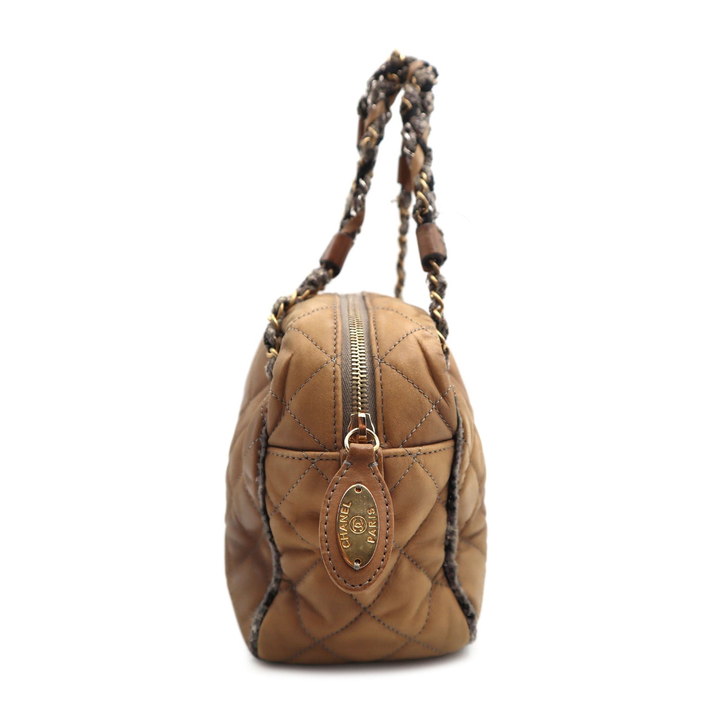 Chanel Quilted Calfskin Tweedy Shoulder Bag