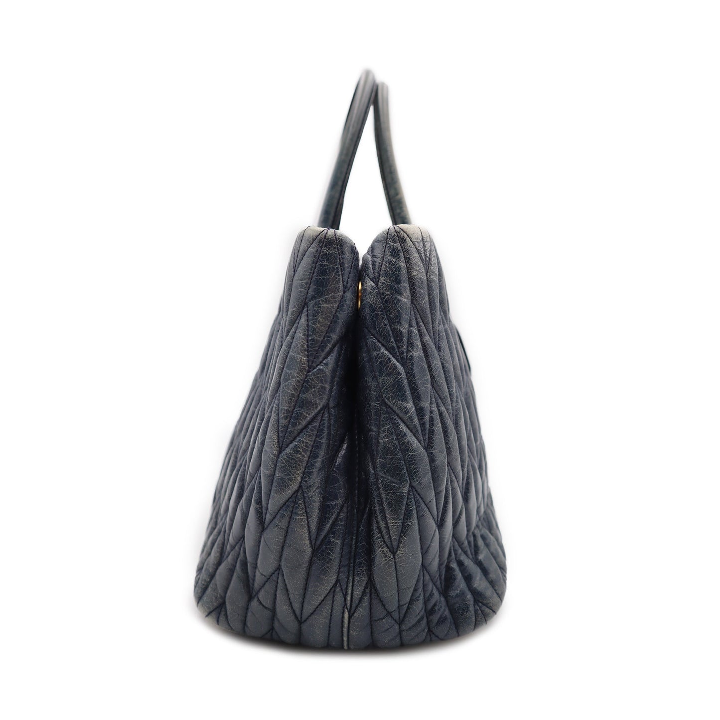 Miu Miu Matelasse Leather Convertible Tote Bag