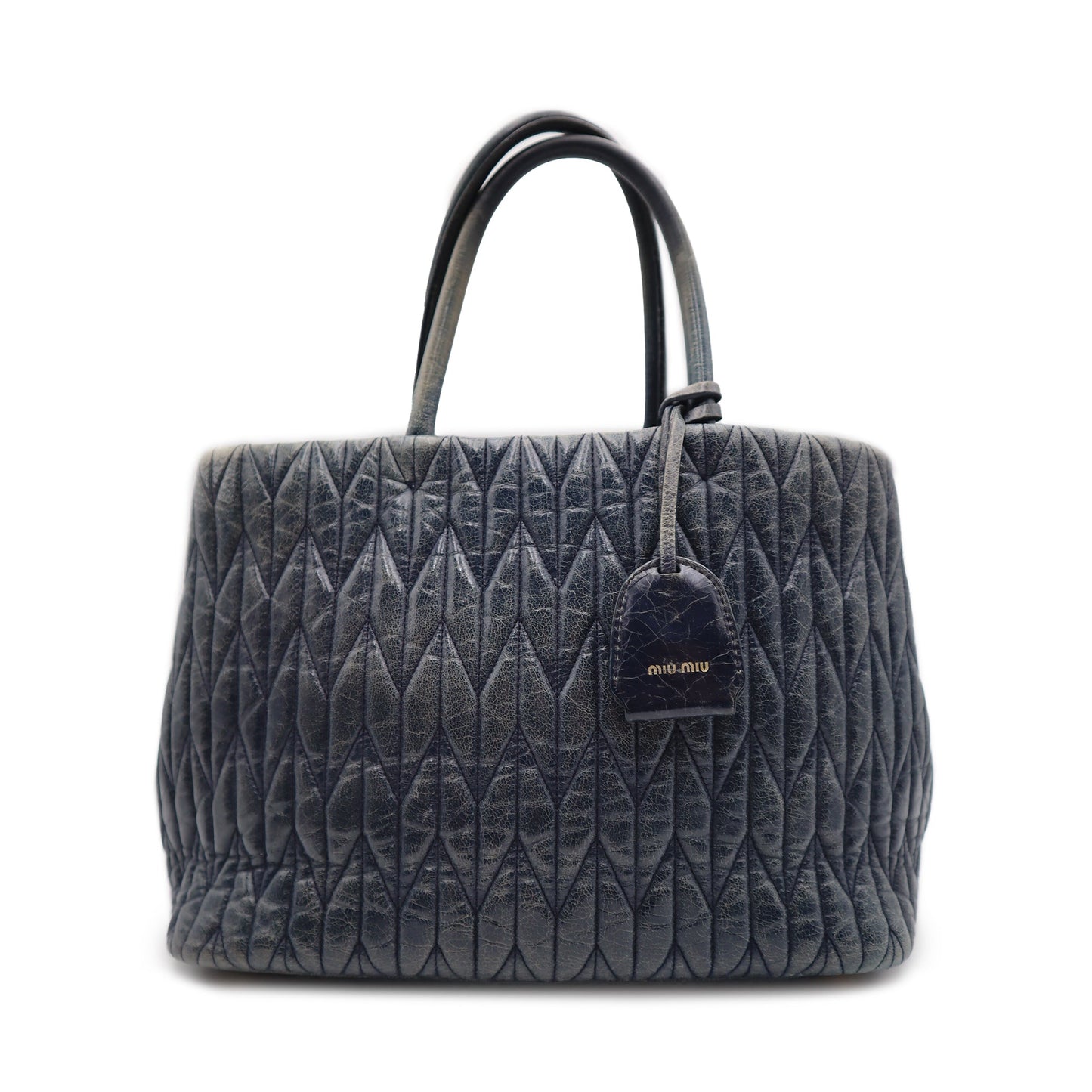 Miu Miu Matelasse Leather Convertible Tote Bag