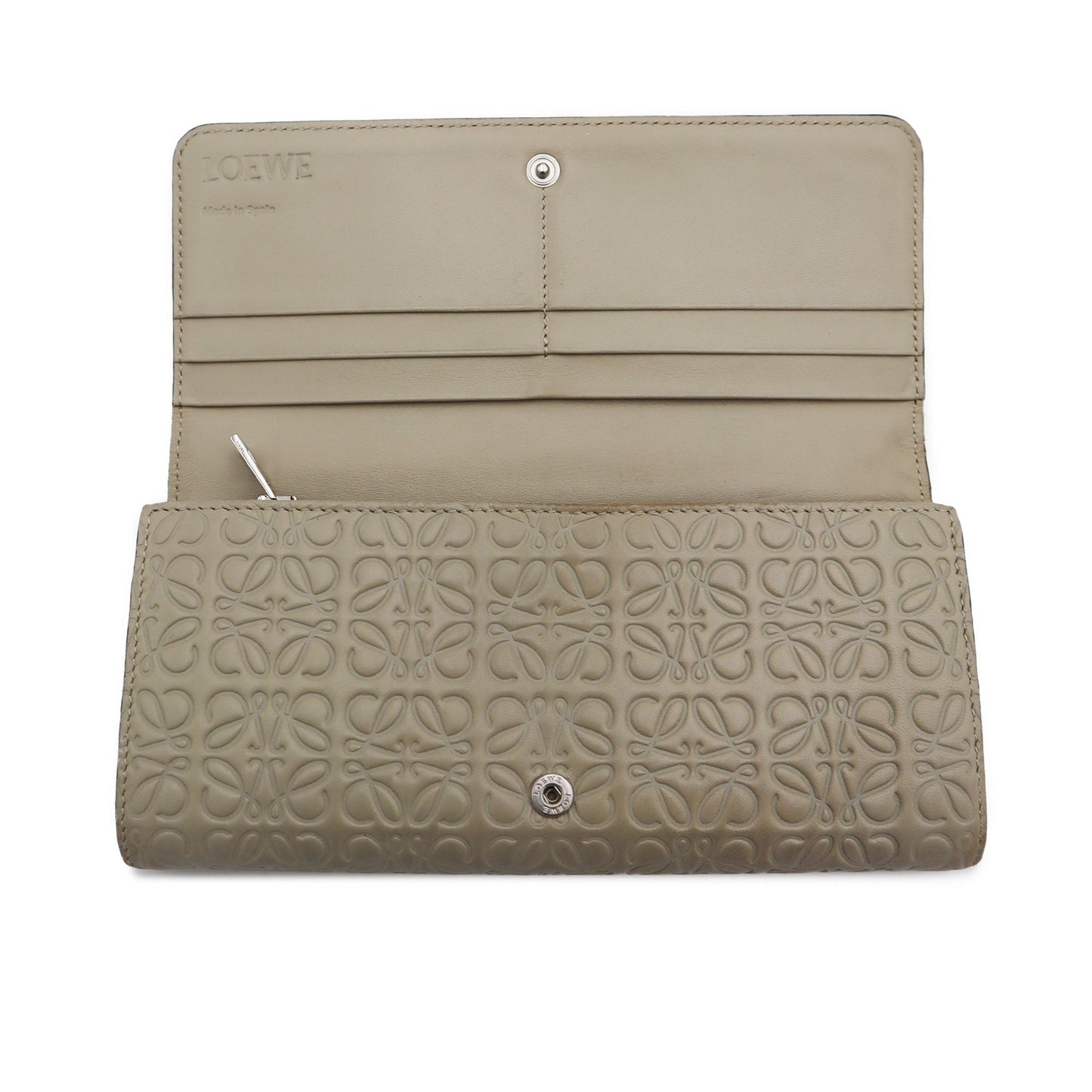 Loewe Embossed Leather Long Wallet