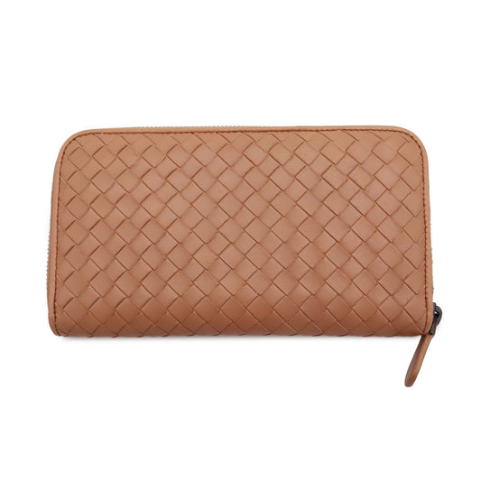 Bottega Veneta Intrecciato Leather Zip Around Wallet