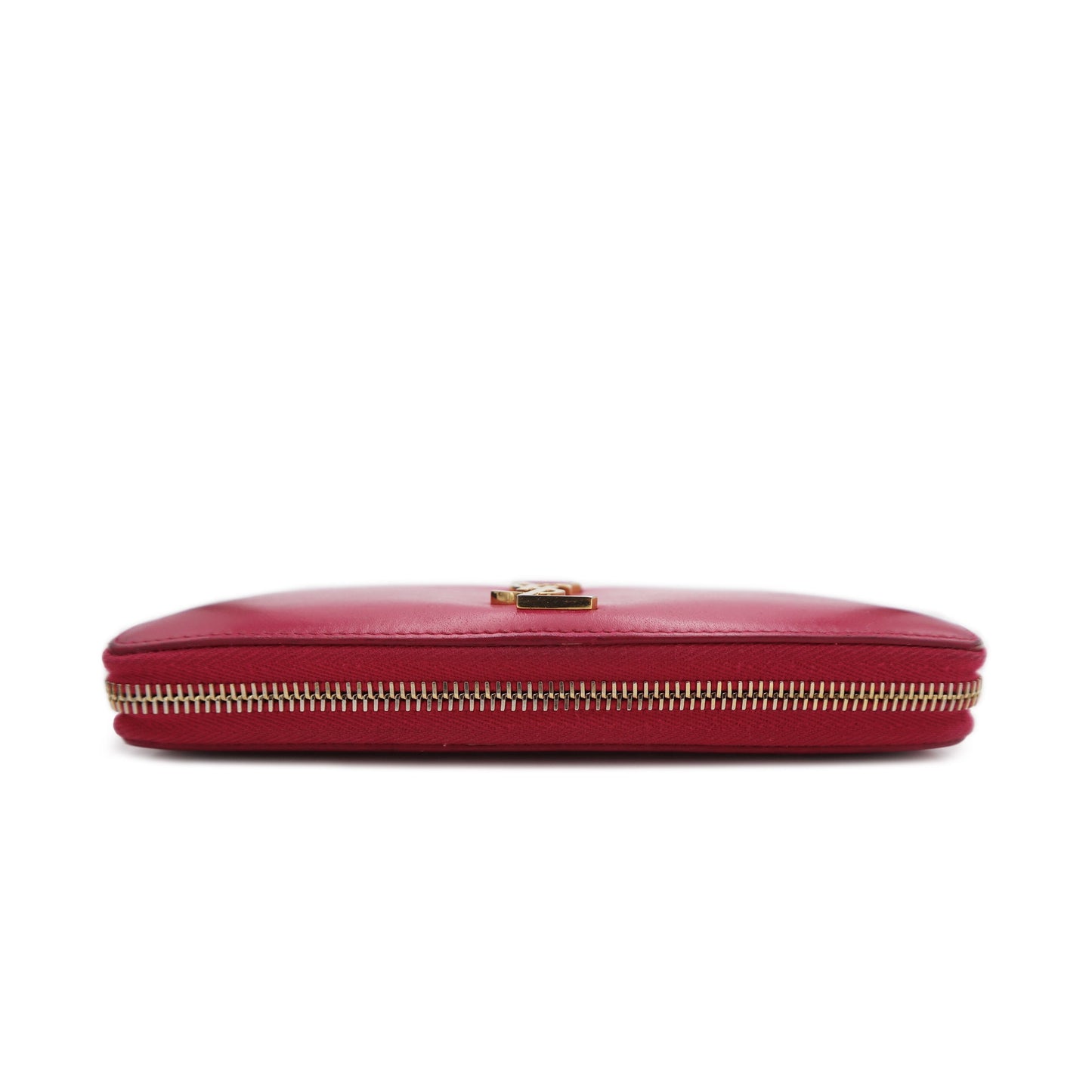 YSL Leather Zip Around Wallet