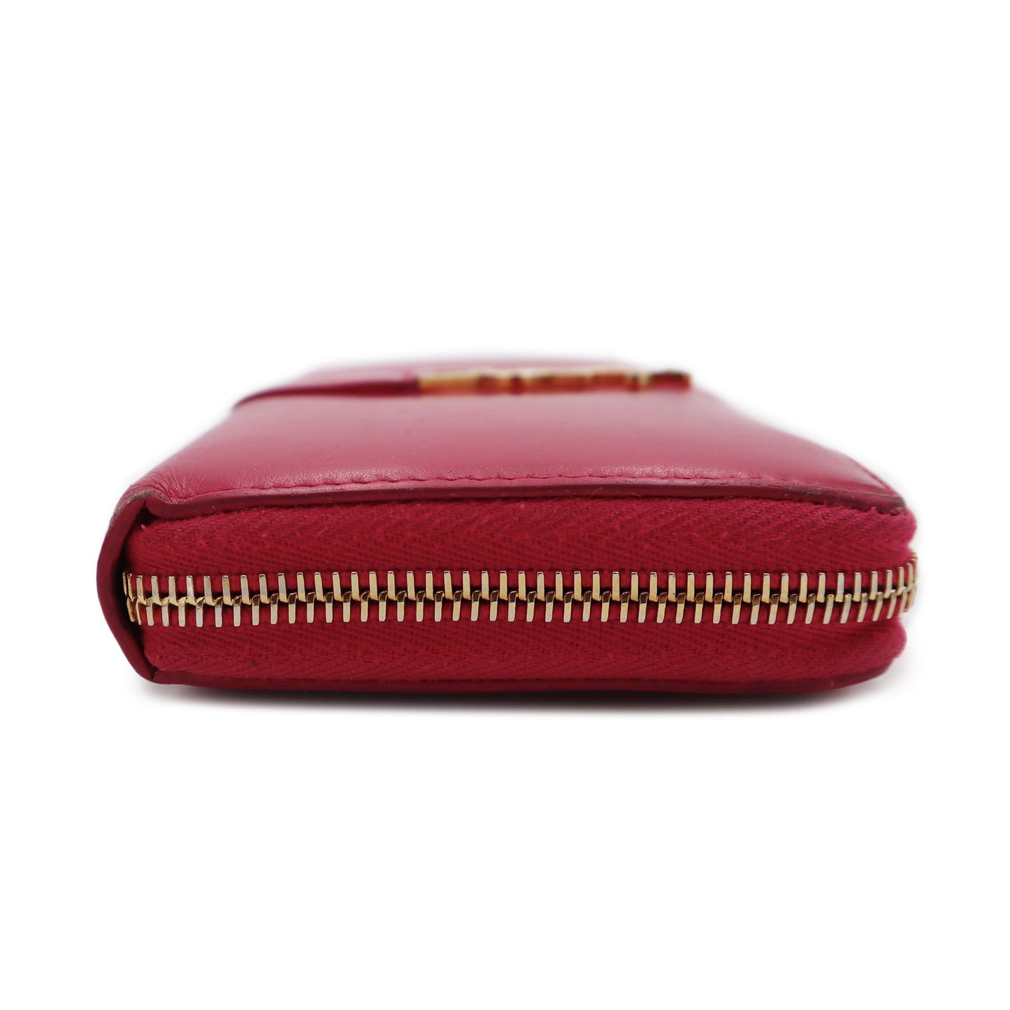 YSL Leather Zip Around Wallet