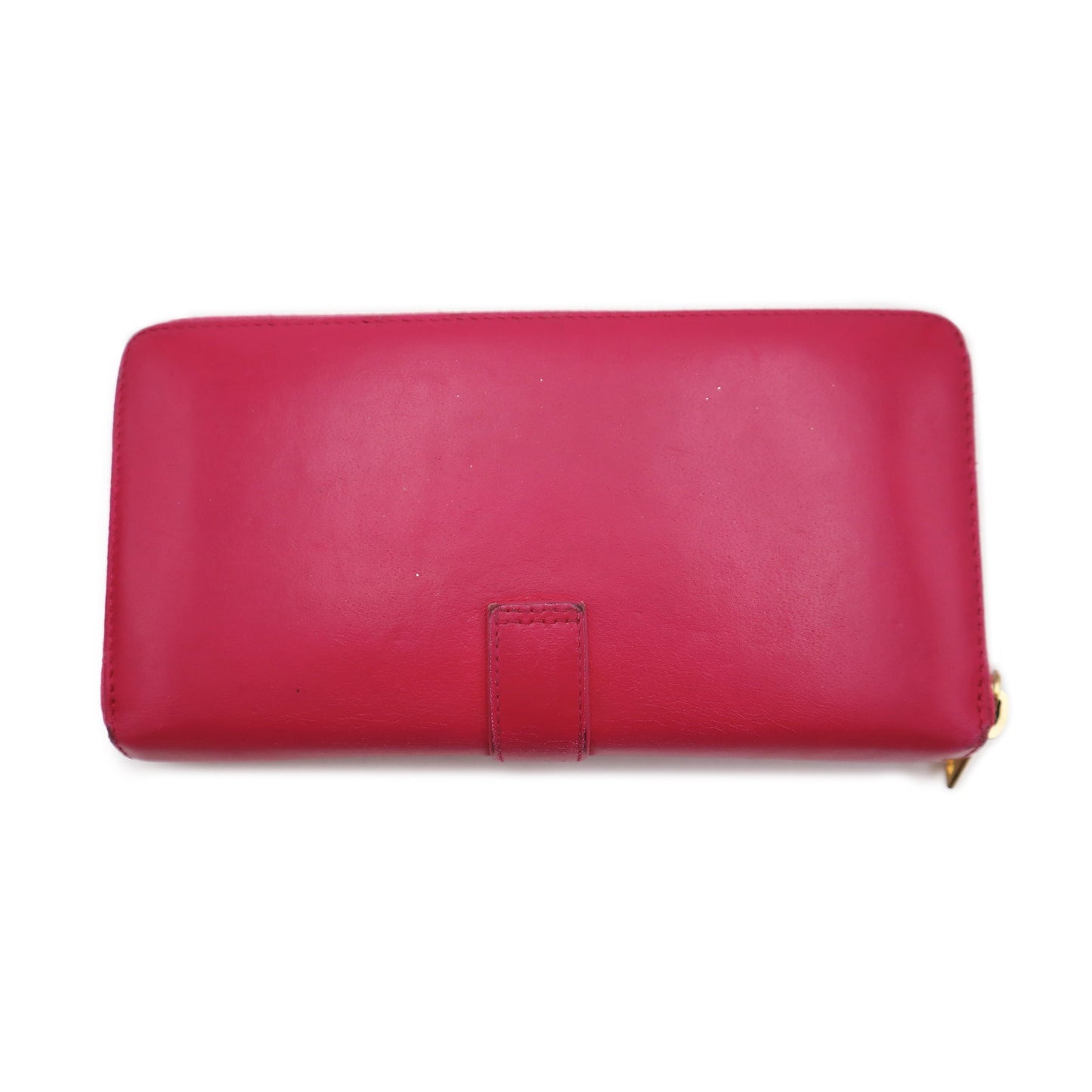 YSL Leather Zip Around Wallet