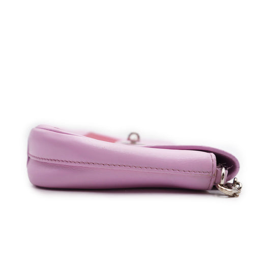 Dior Calfskin Tri-Color Wallet on Chain