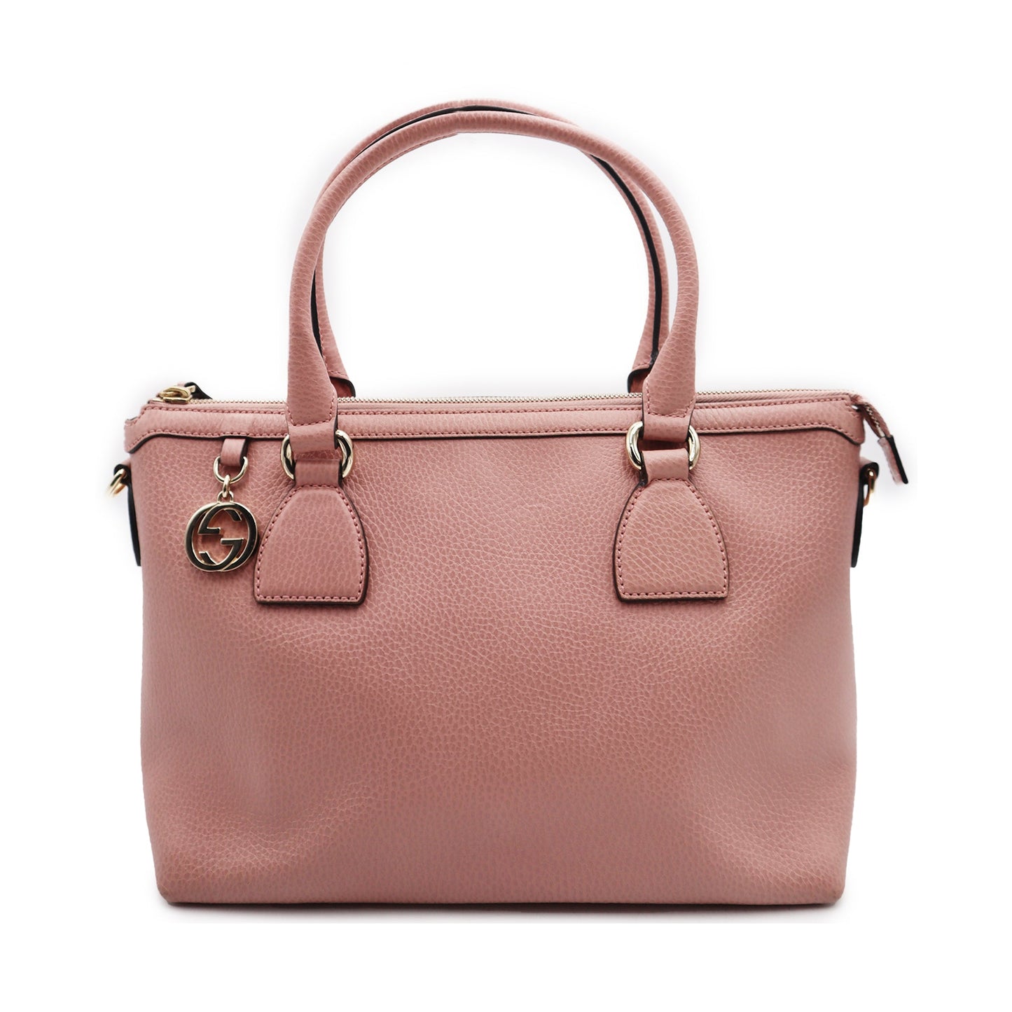 Gucci Calfskin GG Charm Convertible Tote Bag