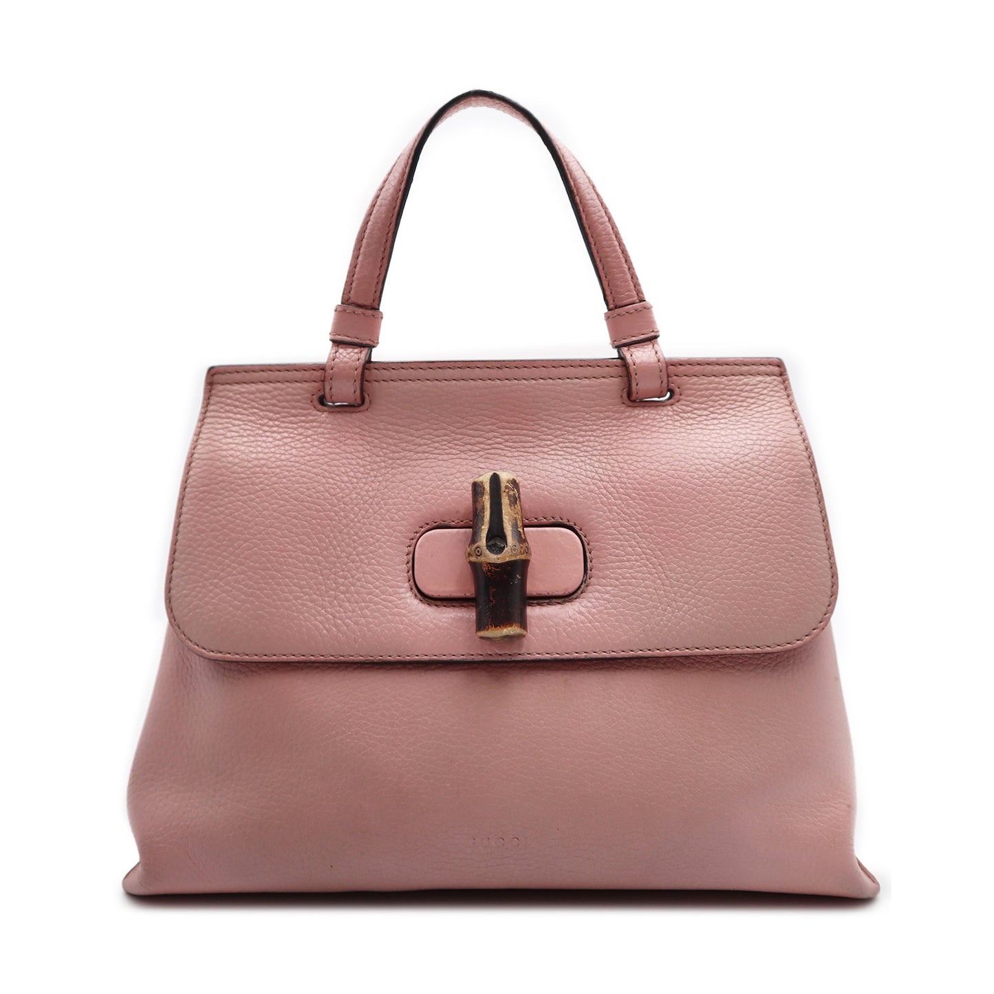 Gucci Calfskin Bamboo Daily Medium Top Handle Bag