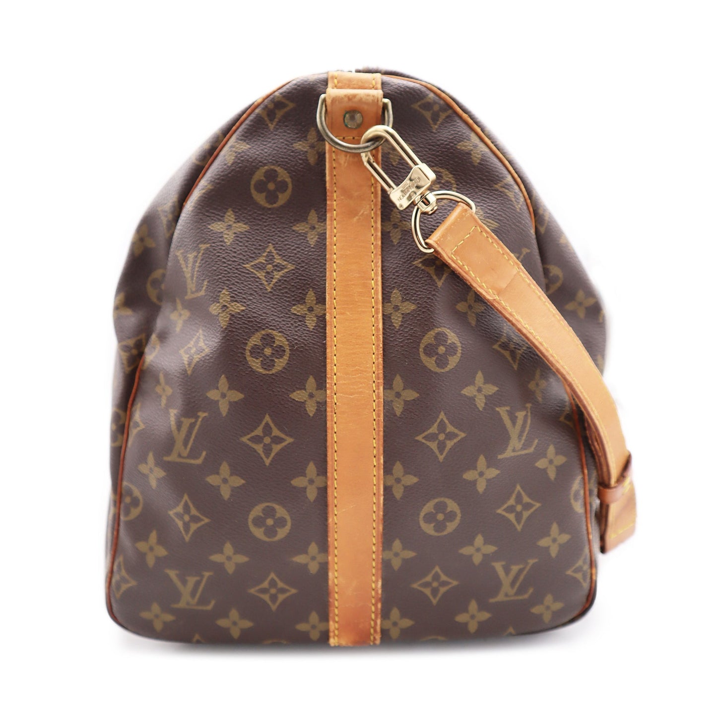 Louis Vuitton Monogram Canvas Keepall 55 Bandouliere Travel Bag 893
