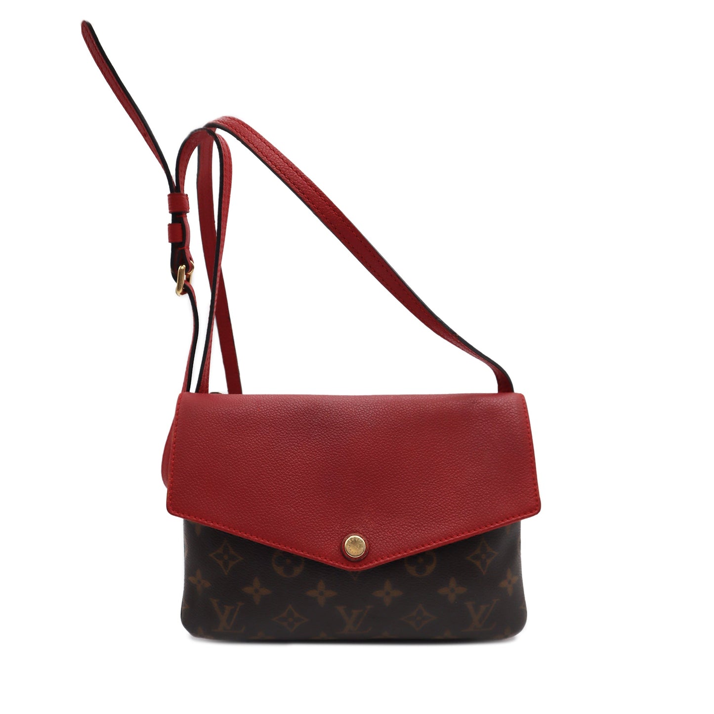 Loui Vuitton Monogram Canvas Twice Pochette Shoulder Bag AR3105