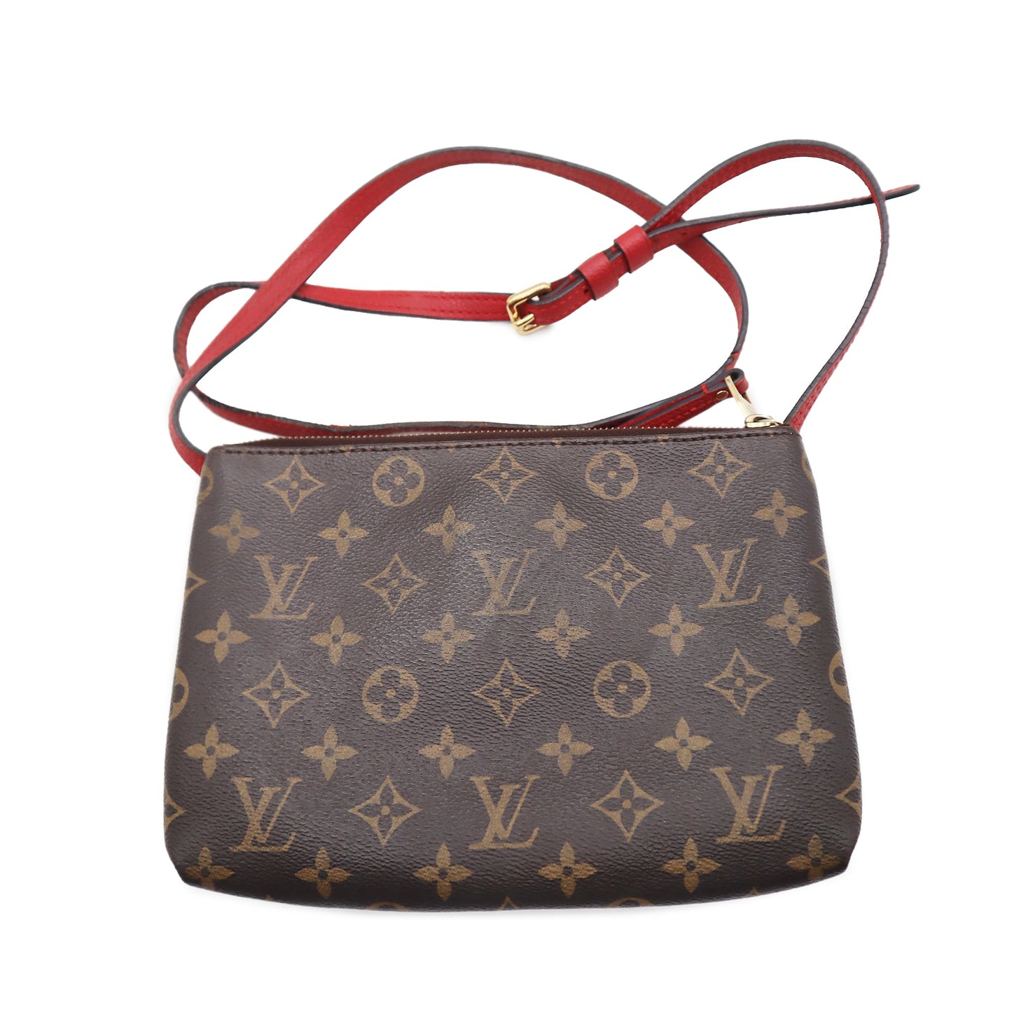 Loui Vuitton Monogram Canvas Twice Pochette Shoulder Bag AR3105