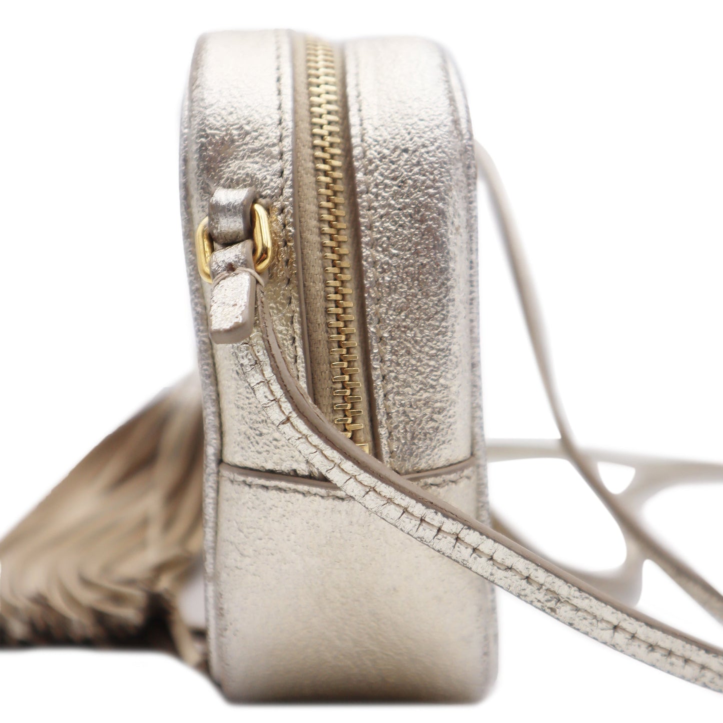 YSL Monogram Metallic Leather Blogger Crossbody Bag