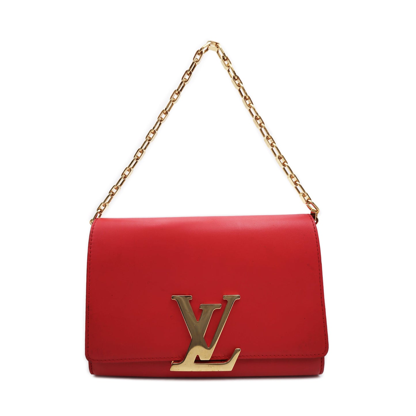 Louis Vuitton Calfskin Louise MM Chain Shoulder Bag PL4114