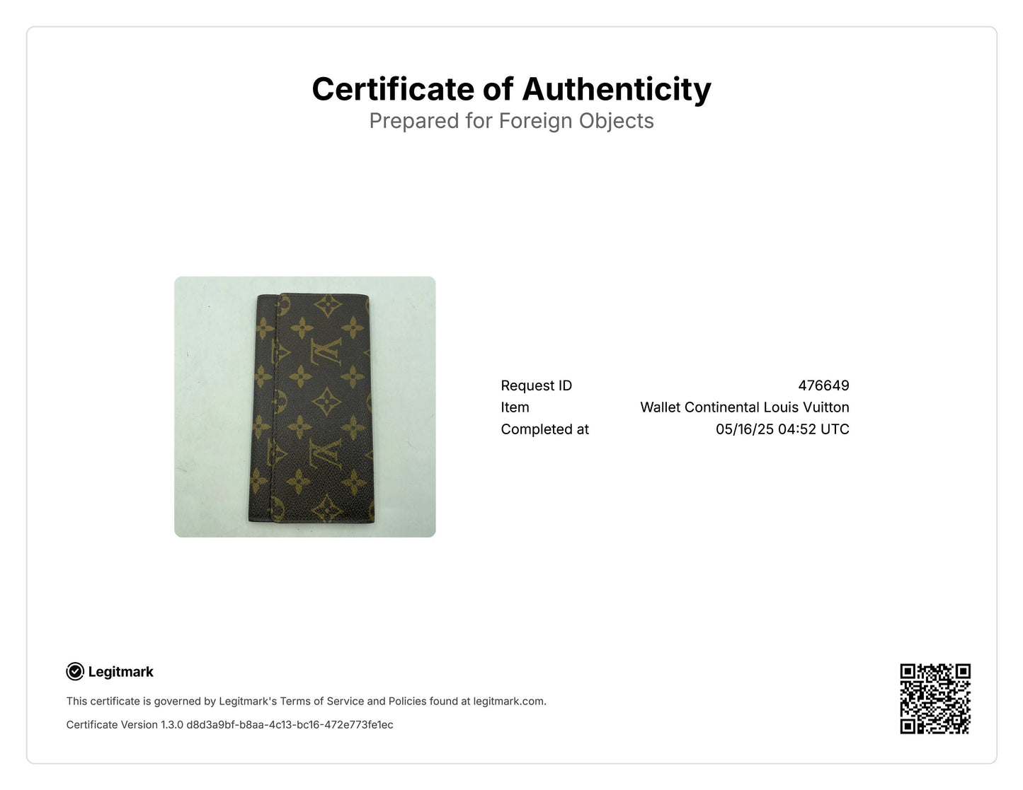 Louis Vuitton Monogram Canvas Long Wallet