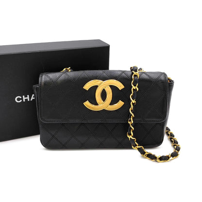 Chanel Quilted Lambskin CC Flap Chain Shoulder Bag