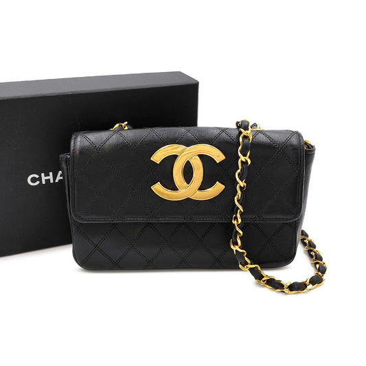 Chanel Quilted Lambskin CC Flap Chain Shoulder Bag