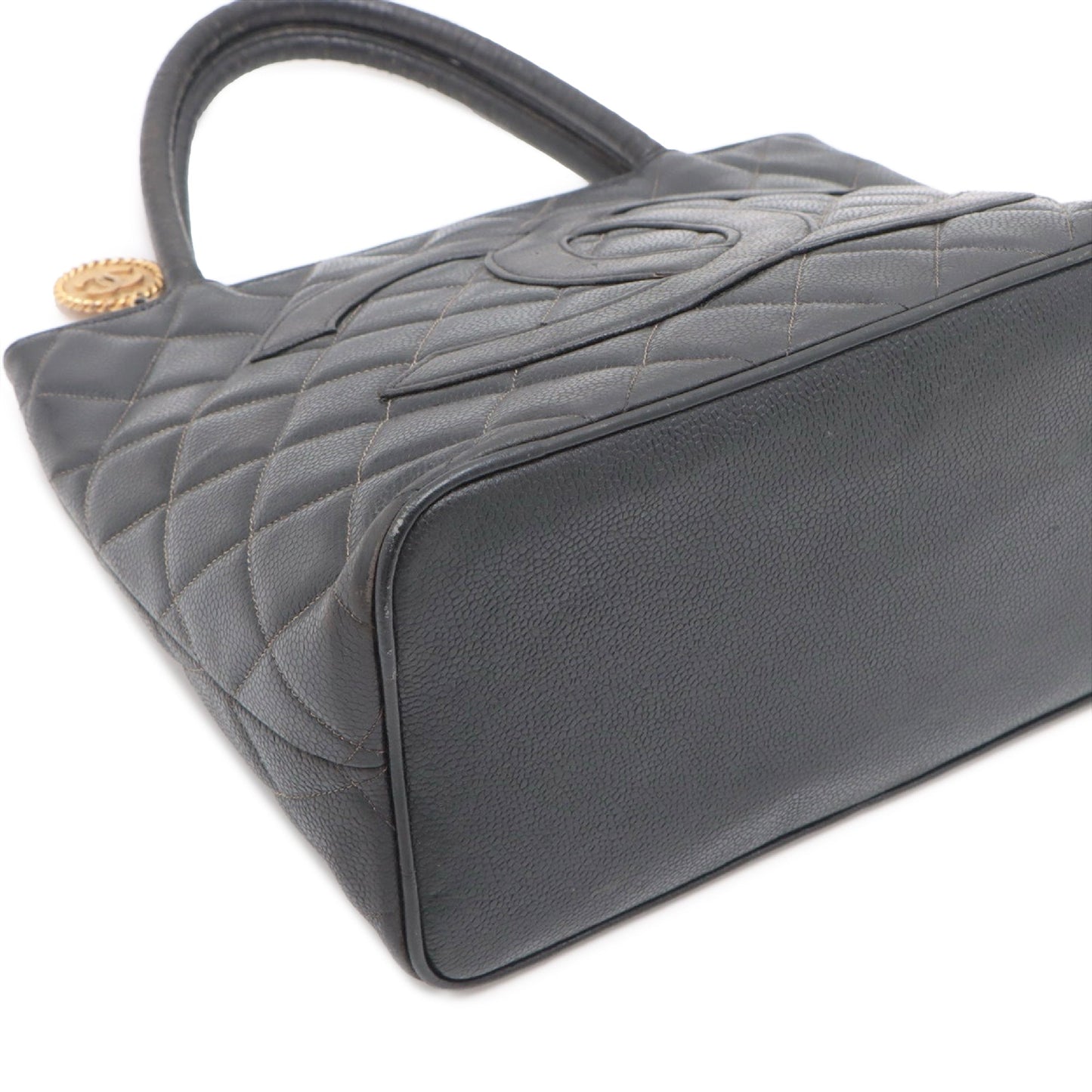 Chanel Quilted Caviar Medallion Tote Bag