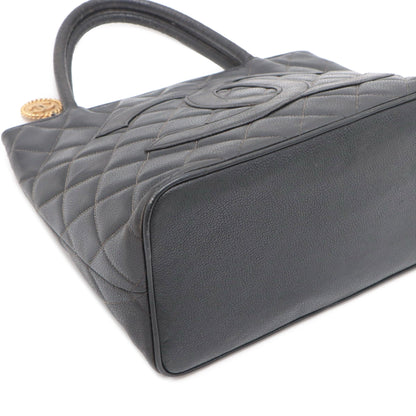 Chanel Quilted Caviar Medallion Tote Bag