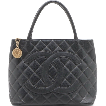 Chanel Quilted Caviar Medallion Tote Bag