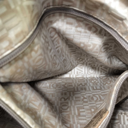 Salvatore Ferragamo Metallic Leather Gancini Marisa Shoulder Bag