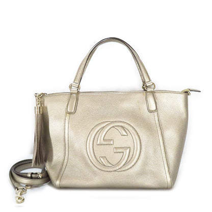 Gucci Pebbled Calfskin Soho Small Top Handle Bag