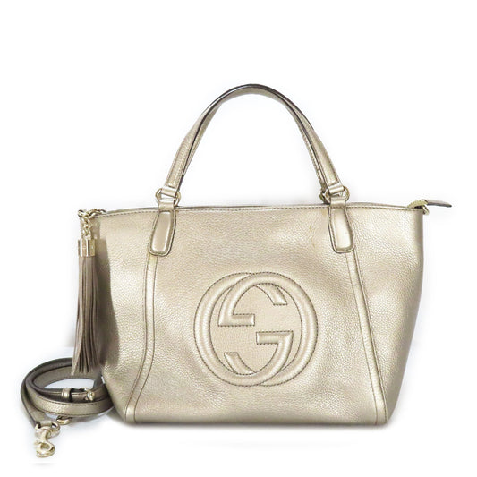 Gucci Pebbled Calfskin Soho Small Top Handle Bag