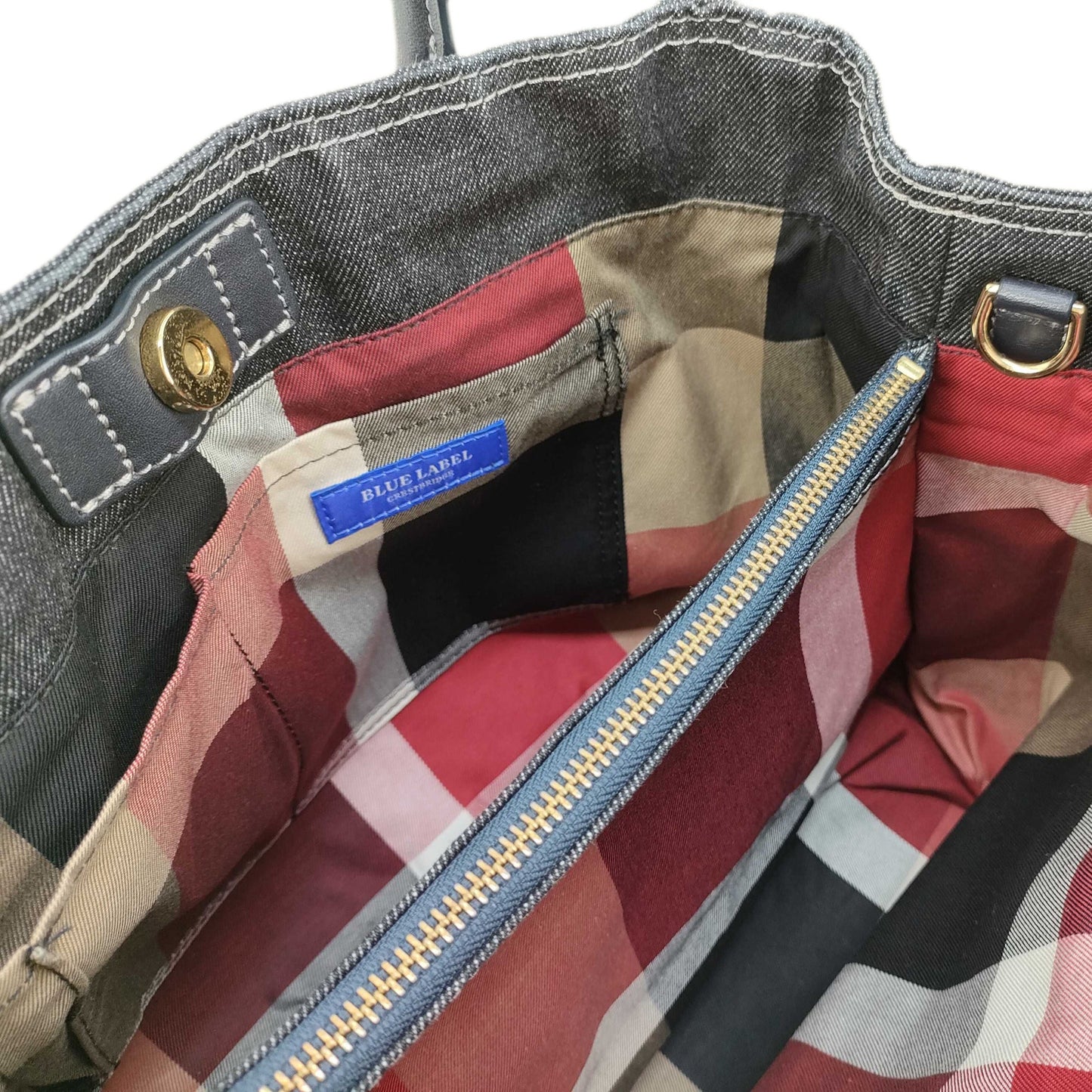 Burberry Denim Blue Label Tote Bag