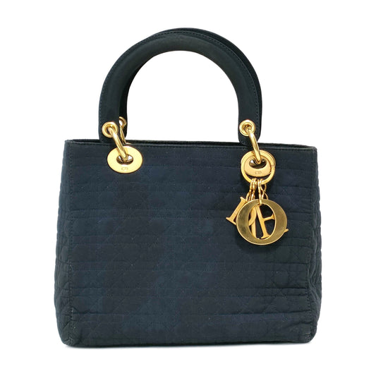 Dior Cannage Nylon Lady Dior Small Tote Bag