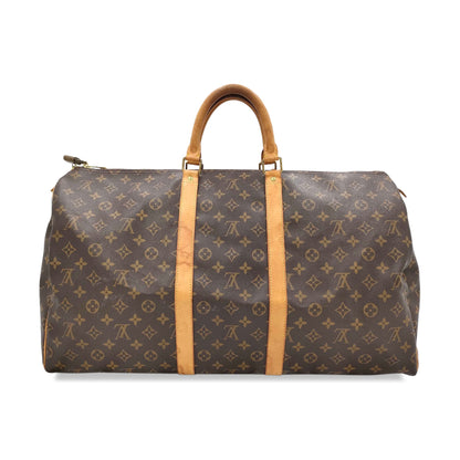 Louis Vuitton Monogram Canvas Keepall 55 Boston Travel Bag FL0011