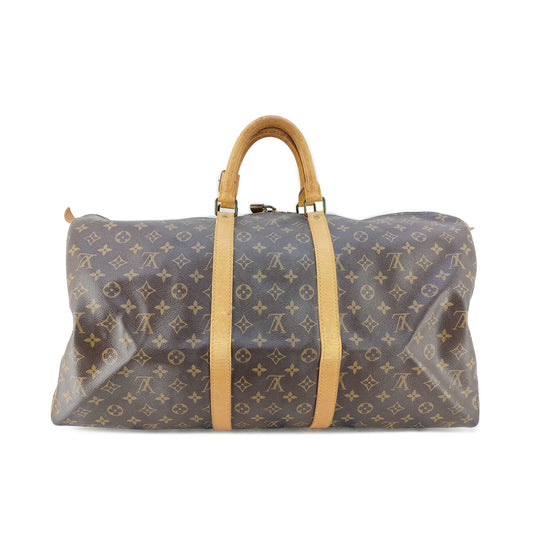 Louis Vuitton Monogram Canvas Keepall 55 Boston Travel Bag MI8901