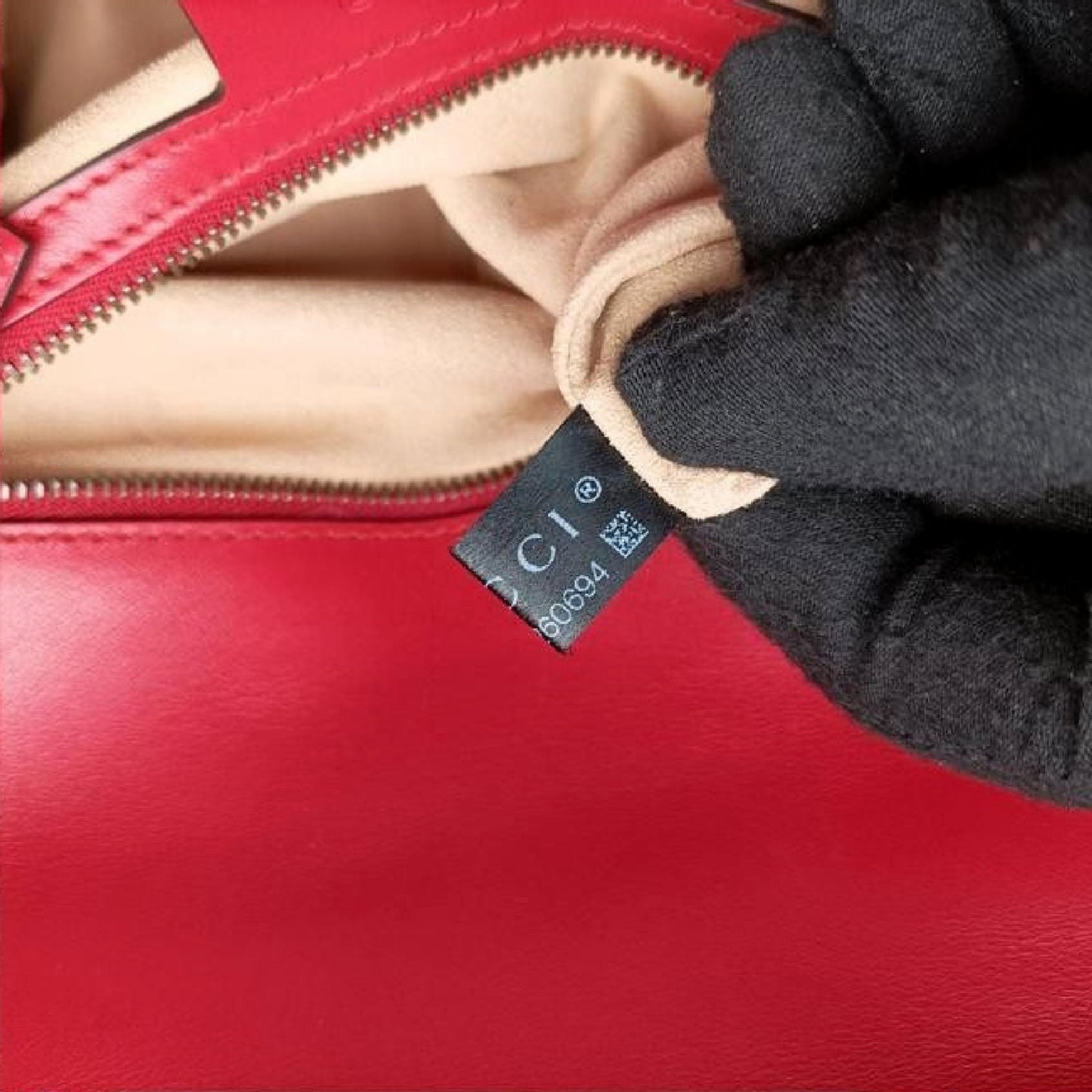 Gucci Calfskin GG Marmont Small Top Handle Bag