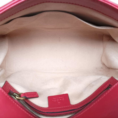 Gucci Calfskin GG Marmont Small Top Handle Bag