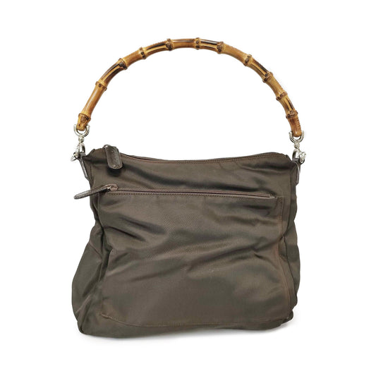 Gucci Nylon Bamboo Top Handle Bag