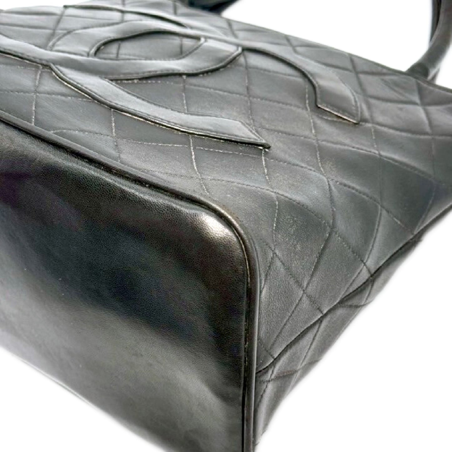 Chanel Quilted Lambskin Medallion Tote Bag