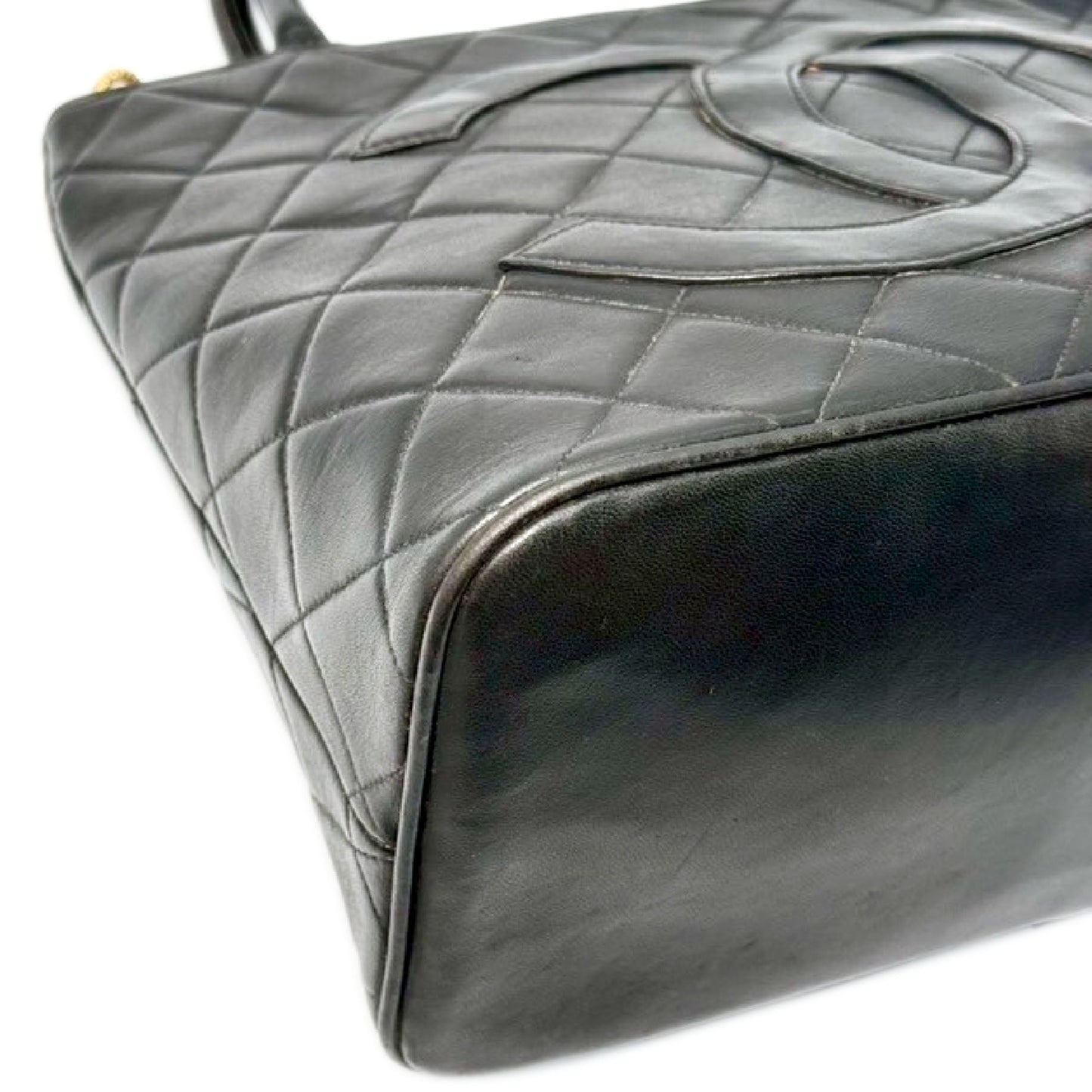 Chanel Quilted Lambskin Medallion Tote Bag