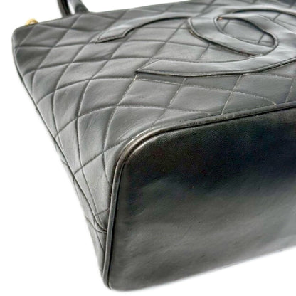 Chanel Quilted Lambskin Medallion Tote Bag