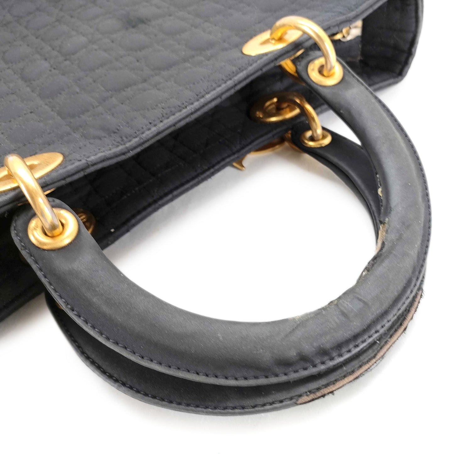 Dior Cannage Nylon Lady Dior Large Tote Bag