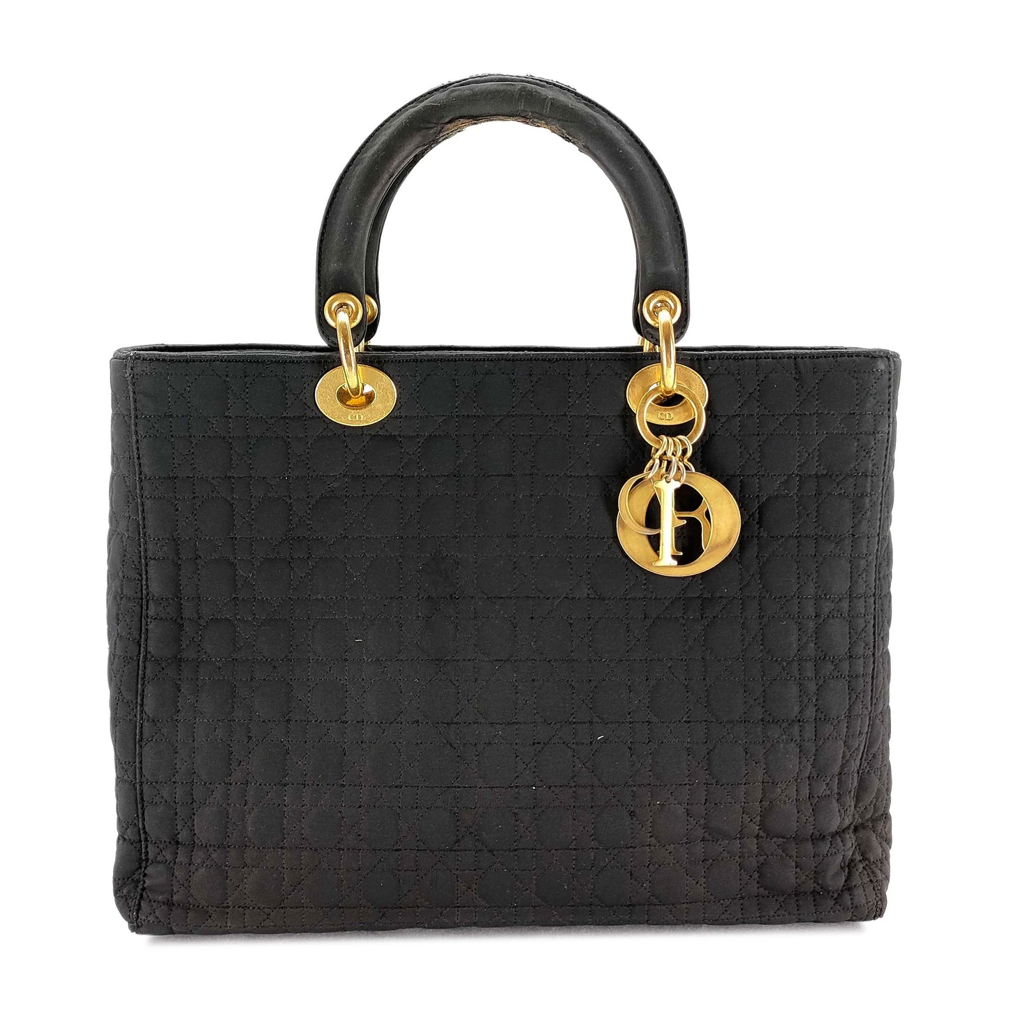 Dior Cannage Nylon Lady Dior Large Tote Bag