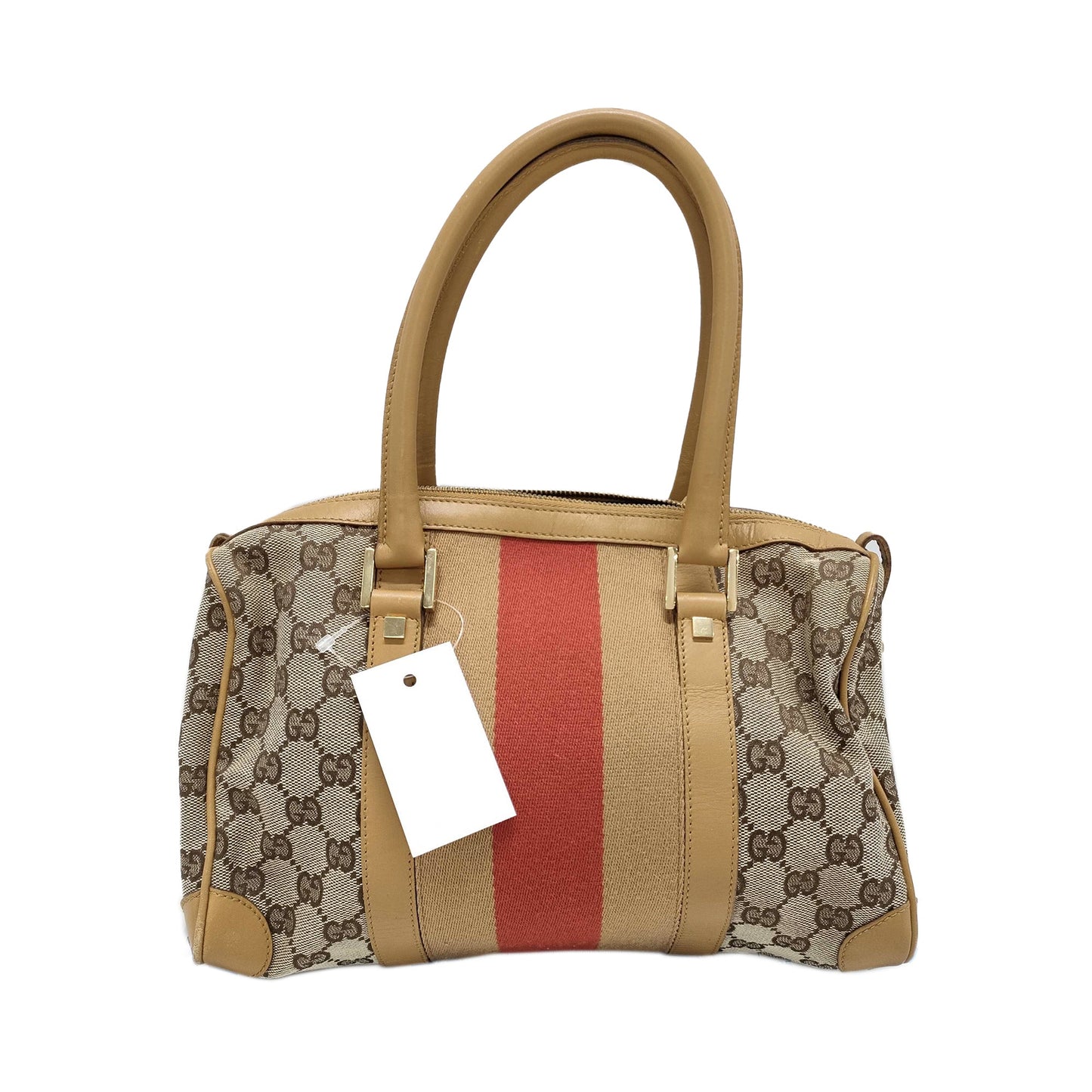 Gucci GG Canvas Web Boston Bag